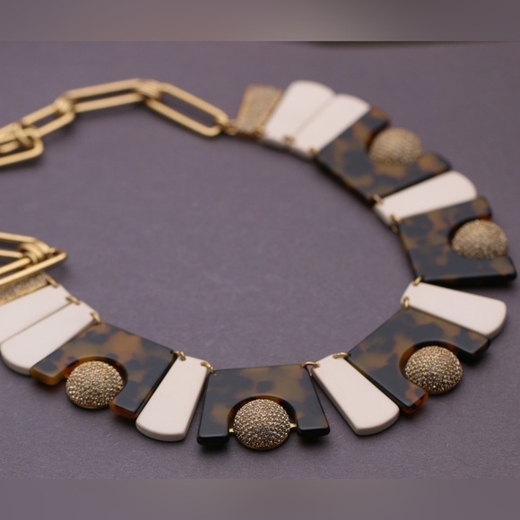 India Hicks Resin Crystals Paved Statement Necklace